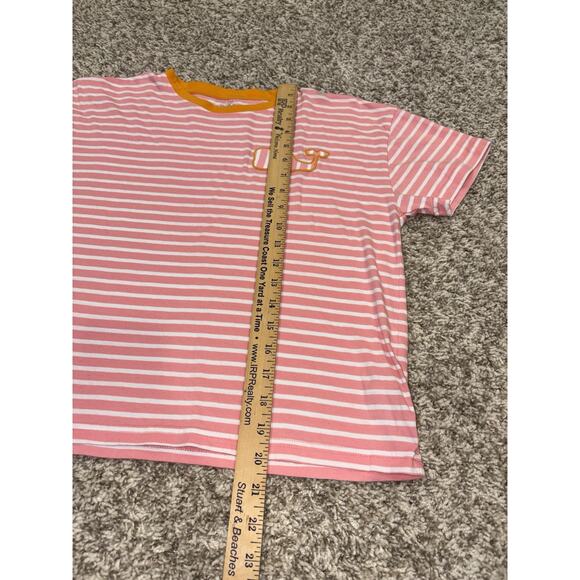 Girl’s Vineyard Vines Boxy Whale Patch Pink & Blue Striped T-Shirt Size 14 READ - Picture 4 of 11
